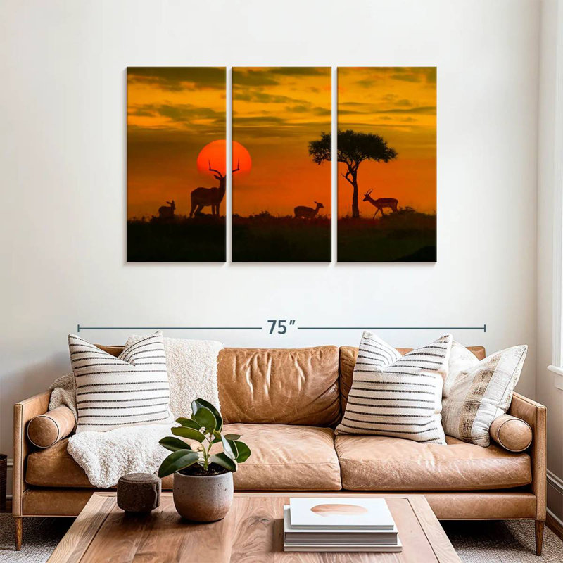 Coucher de soleil africain Alvord, H 36 po x l 57 po