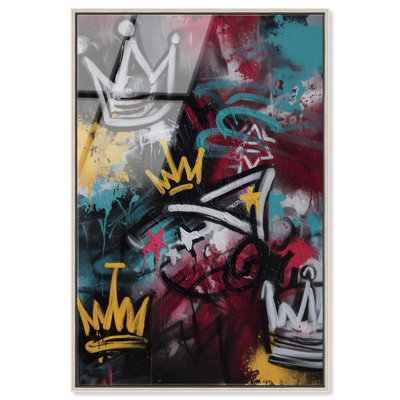 Tableau encadré « Regal Streets » (Acrylique), décoration murale pour chambre d'étudiant, par Art Remedy, cadre argenté, 10 x 15 cm