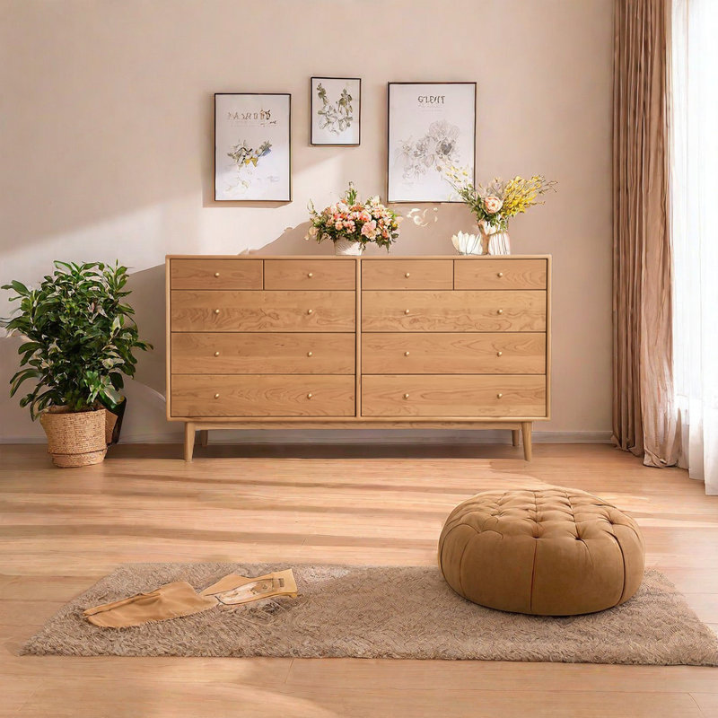 Commode d'appoint en bois de cerisier Simple Style