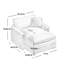 Canapé confortable à siège profond avec repose-pieds simple et coussin-1218350928