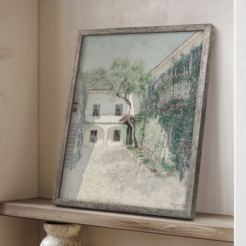 «Vintage Landscape CXC», reproduction encadrée - bois massif
