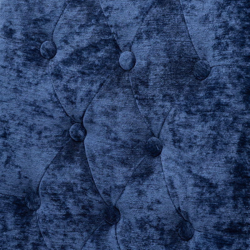 Chaise parsons capitonnée Quintica, Bleu très foncé