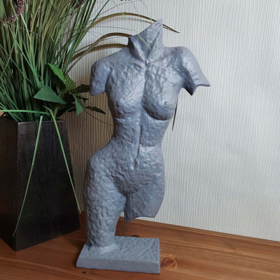Bumpy TORSO SCULPTURE Aluminium Ornament 38cm