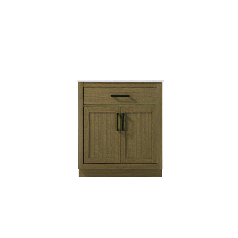 Meuble-lavabo simple 30 po Ahner, Châtaignier brun