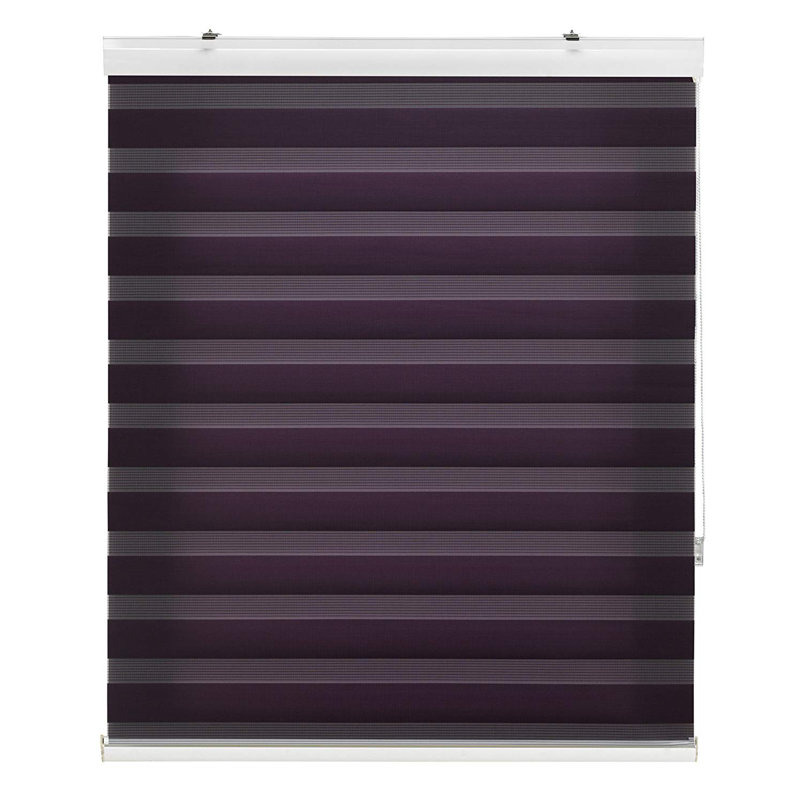 Semi Sheer Zebra Shades, 250 cm L x 145 cm W, Violet