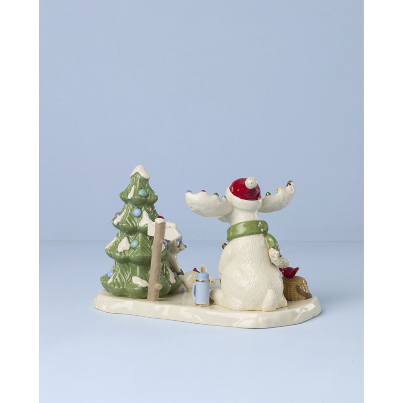 Lenox Marcel The Moose Fishing Figurine