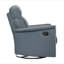 Fauteuil inclinable en cuir bleu gris et gris-128515356