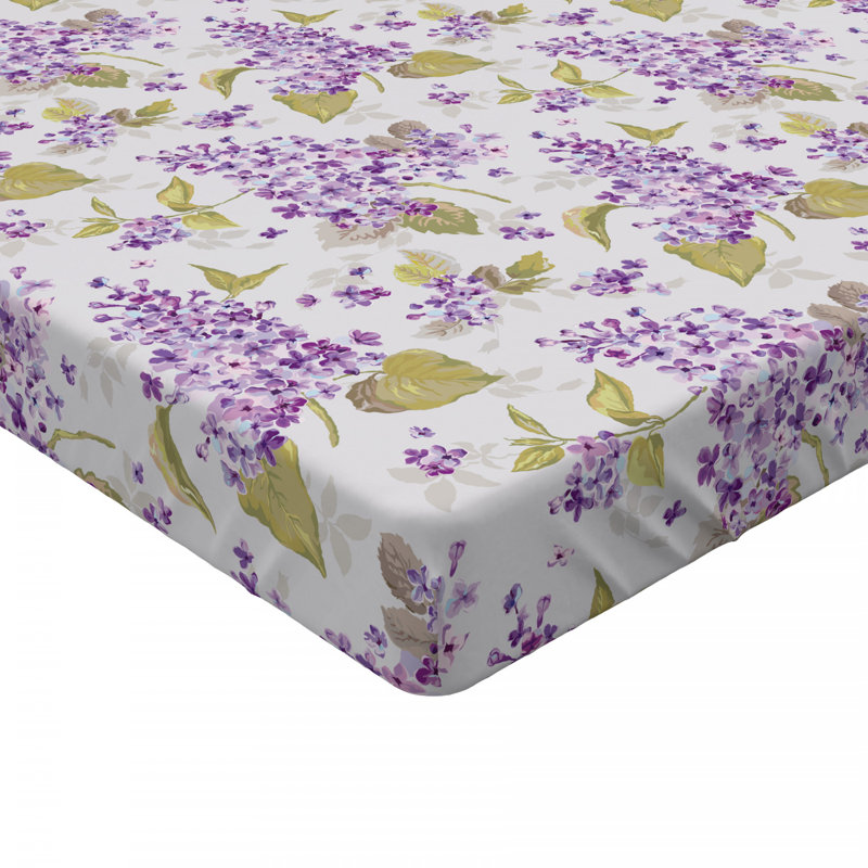 Microfiber Floral Fitted Sheet, Full Fitted Sheet