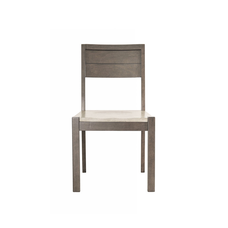 Two-Tone Solid Wood Dining Chair in Dark and Gray Finish