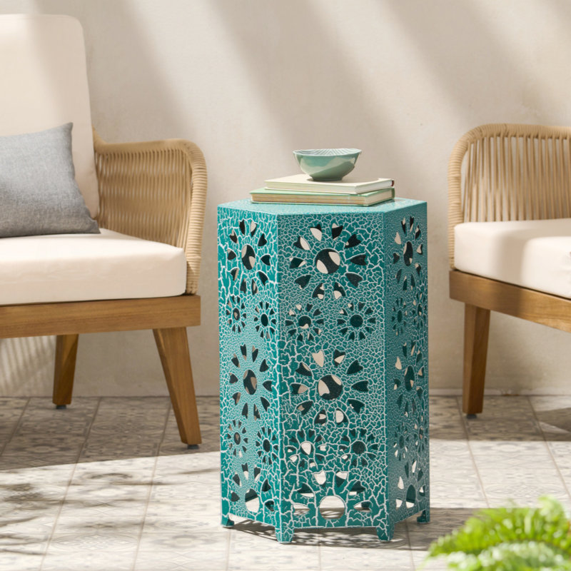Charmante table d'appoint moderne avec des fonctions polyvalentes et une fabrication durable, Sarcelle