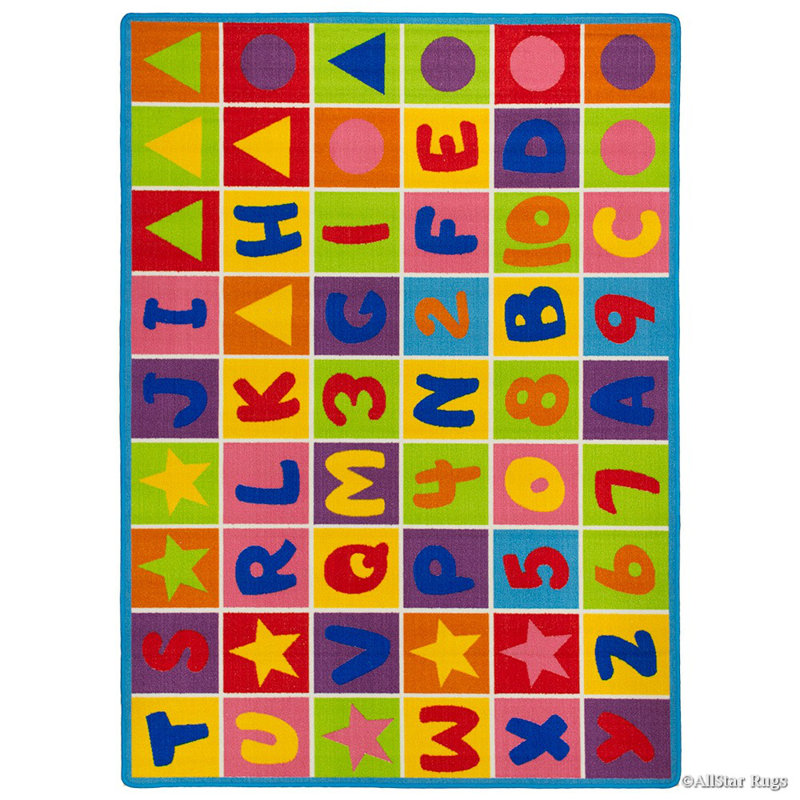 Geometric Nylon Rug, Rectangle 4'11" x 6'11"