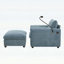 Chaise longue moderne avec repose-pieds avec rangement Cloud-498322059