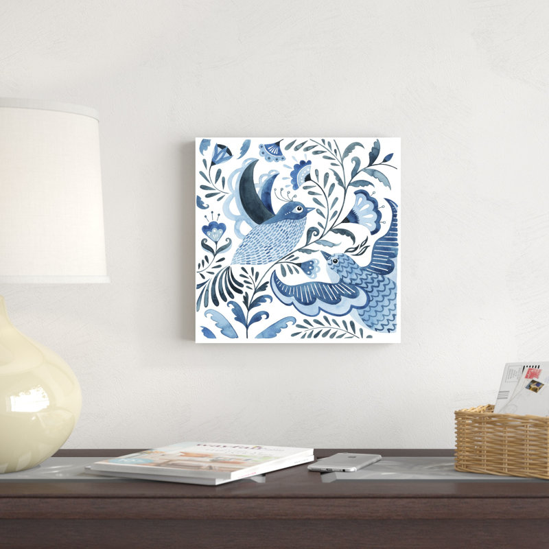 Blue Bird Folk I, H 12 po x l 12 po