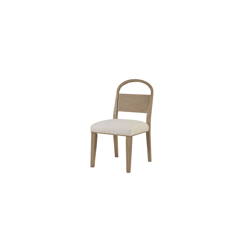 Molewski Upholstered Wood Arch Back Chair, Toffee