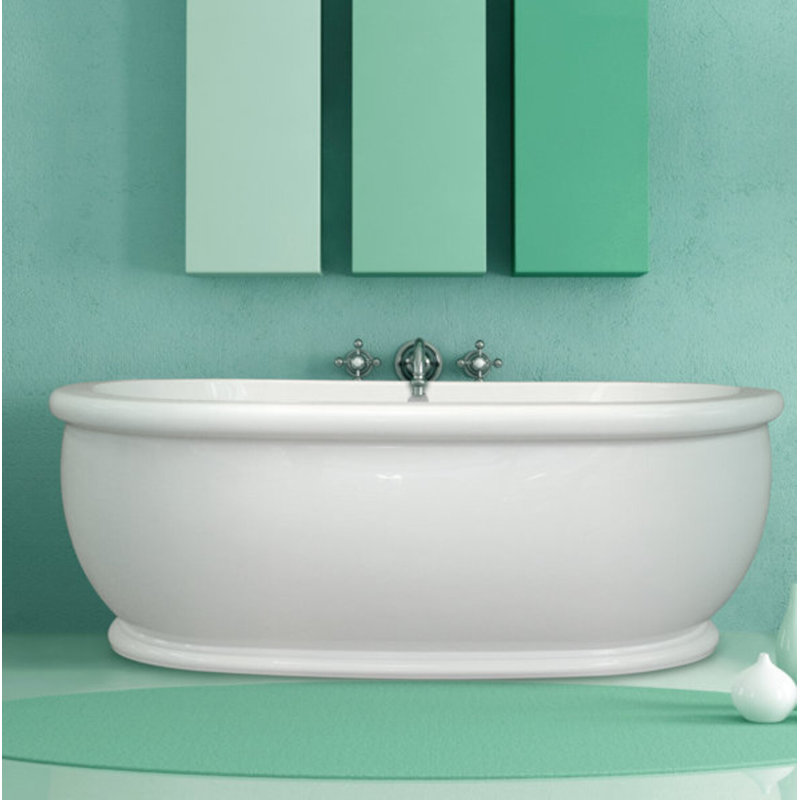 Domingo 70'' x 36'' Soaking Acrylic Bathtub, Satin Chrome
