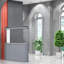 Aquarium aquarium semi-circulaire simple et moderne-106883930-106883928