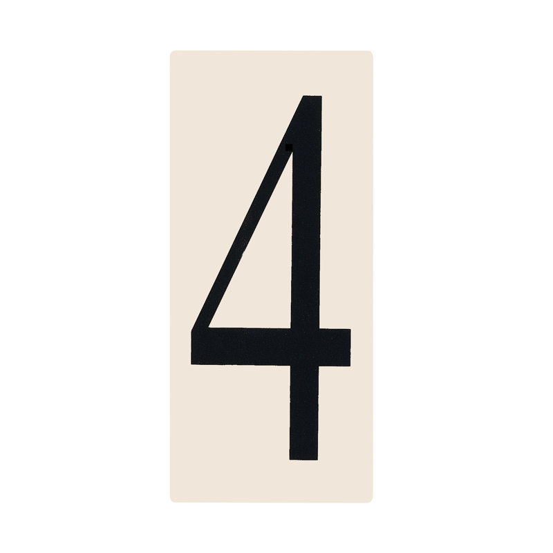 Numéro de maison Brookwood, 4, Blanc