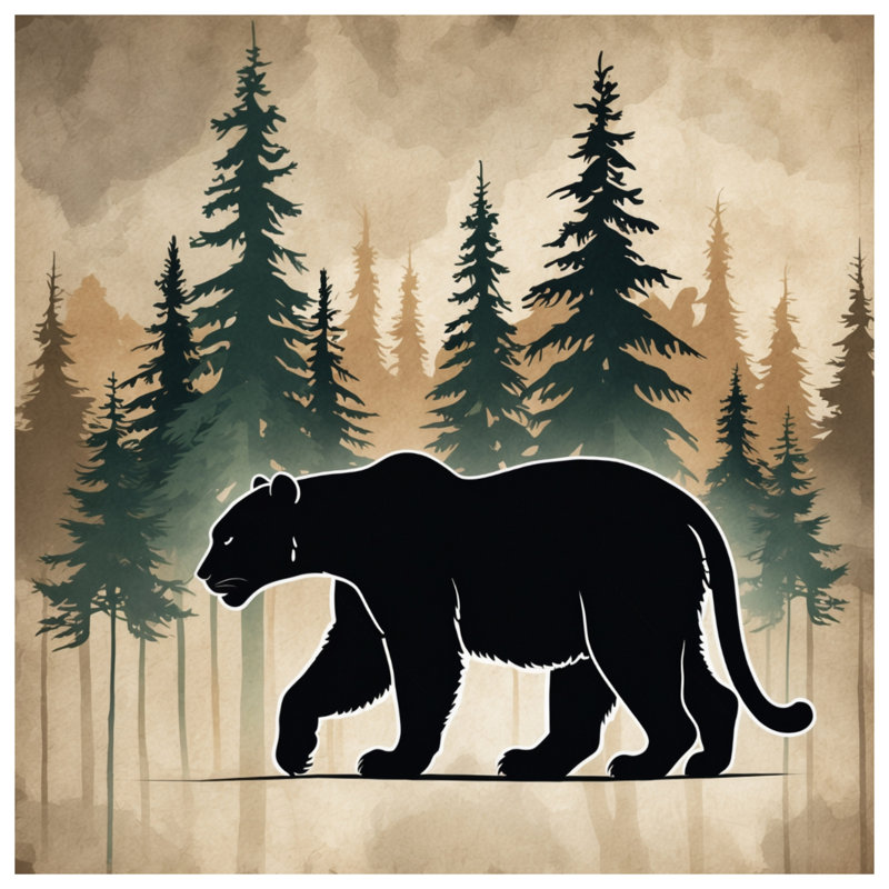 Tapis de bain Bear In Forest, L 34 po x L 21 po