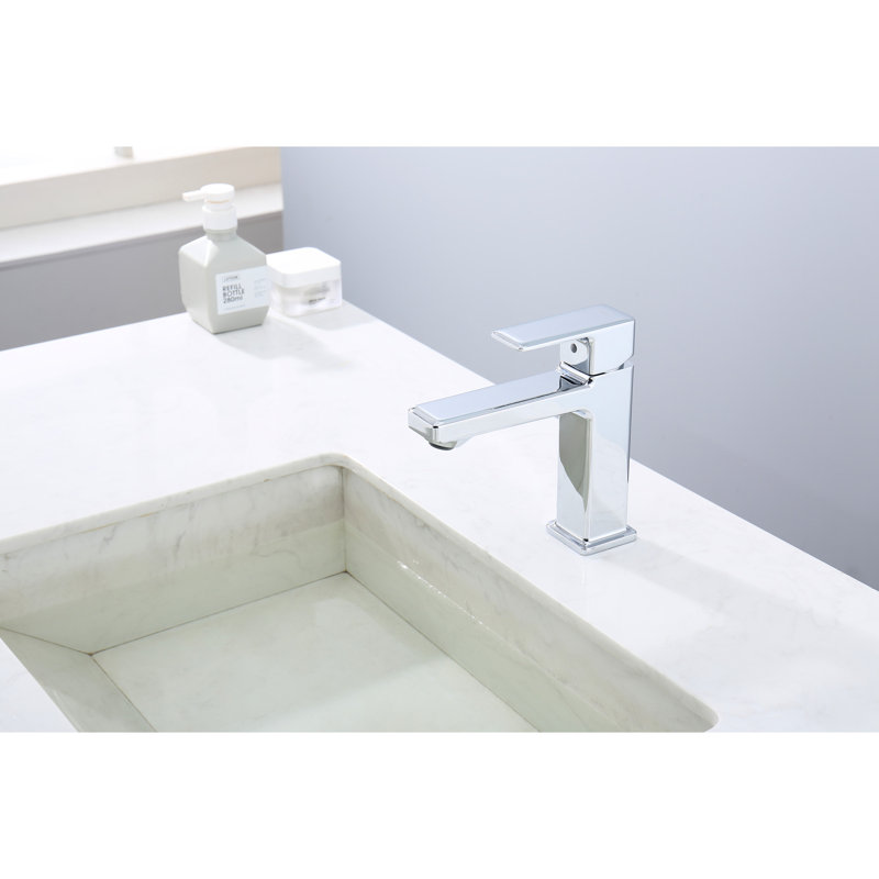 Robinet en zinc moderne - lavabo de salle de bain 1 trou, lavabo à réglage de température sans effort 1,5 / gal / min, contrôle