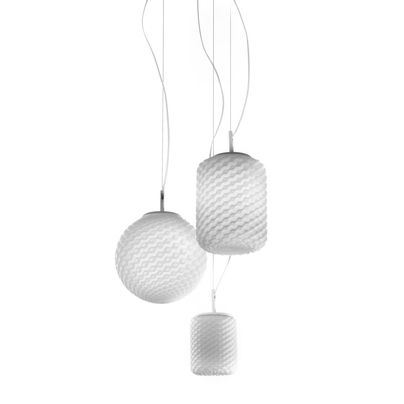 Domino 3 - Light White Cluster Pendant