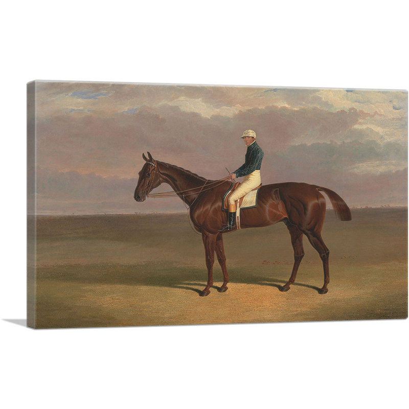 «Margrave 'with James Robinson up» par J.F. Herring, reproduction d'art sur toile tendue, H 26 po x l 40 po x P 0,75 po