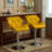 Contemporary Tufted Adjustable Height Hydraulic Bar Stools, Set Of 2, Comfortable And Stylish With Diamond-Tufted Detail-1864460213