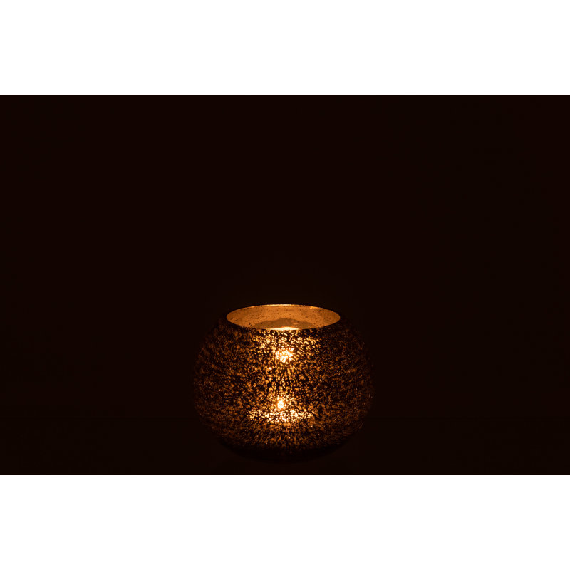 Sweet Glass Tabletop Hurricane, 12cm H x 15cm W x 15cm D, Grey