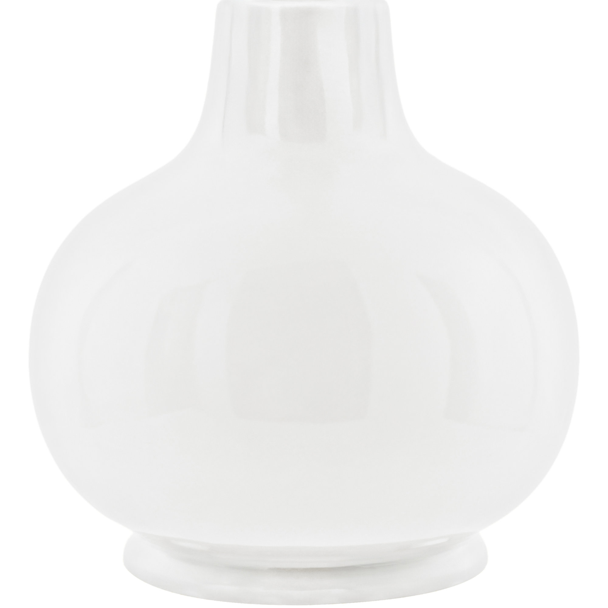 Momsen Colored Scallop Shade Lamp, Blue, High Gloss White