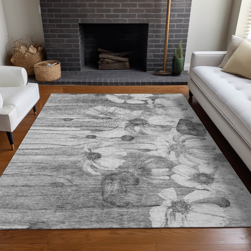 Floral Indoor Rug, Rectangle 3' x 5'