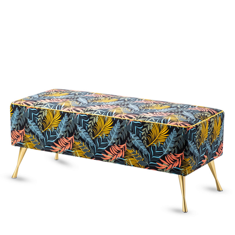 Lollar Velvet Upholstered Bench, H40 x W120 x D30cm