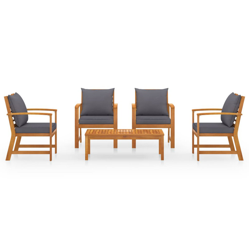 Méridienne 5 pièces avec coussins Klakki, Gris foncé, Brun
