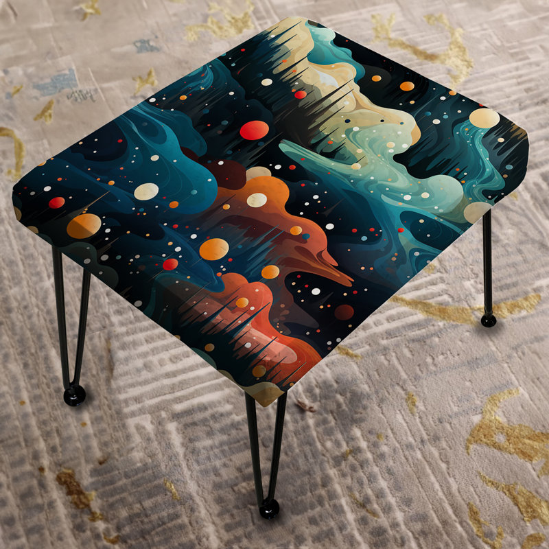 Cosmic Harmony - Repose-pieds rectangulaire abstrait