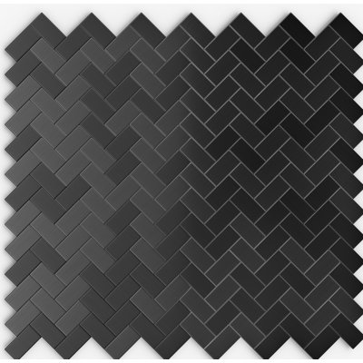 Carreau de mosaïque pelez et collez en métal 12 po x 12 po