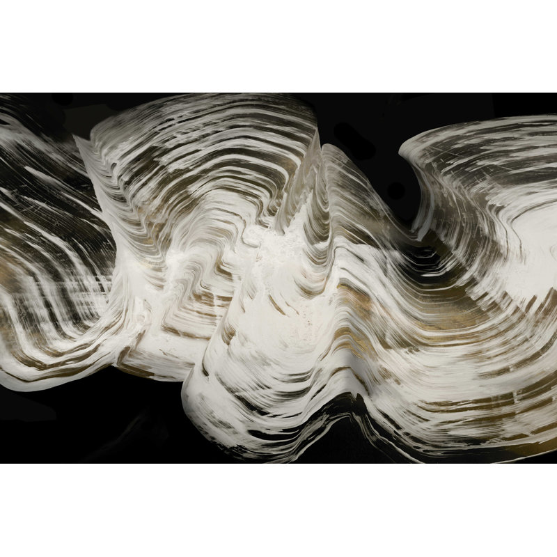 Articombe White Strokes par PI Studio - impression sur toile tendue, H 24 po x l 36 po