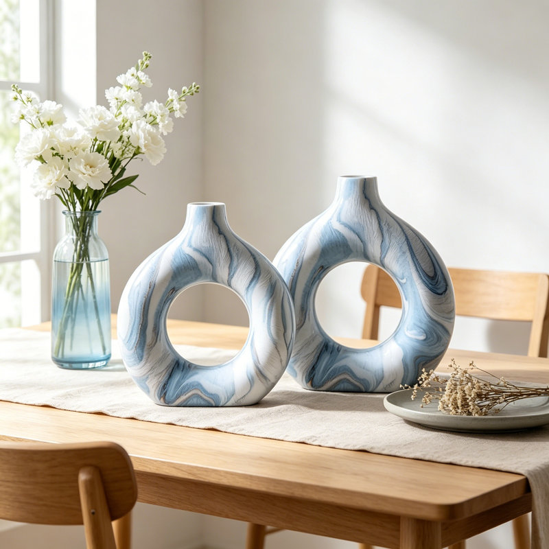 Ensemble de 2 vases en céramique Donut
