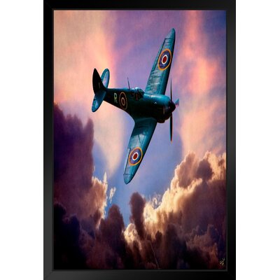 Spitfire Clouds By Chris Lord Photo Photograph Black Wood Framed Art Poster 14X20 -  Latitude RunÂ®, 4AD639FC448F4A1D86CDC097D44A7FF2