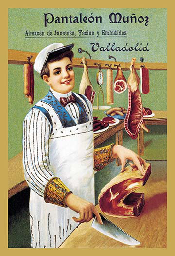 Affiche rétro pantaleon munoz, H 42 po x l 28 po x P 1,5 po