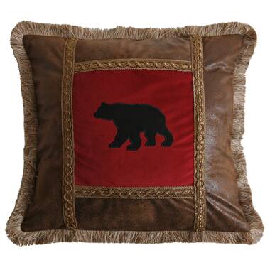 Rustic Western Bear Throw Pillows Cover 18x18 Inch Pack Of 2 Wildlife Bear  Cabin