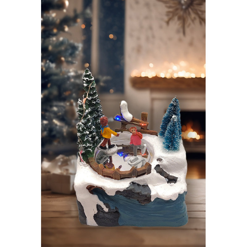 Scène de chalet de ski - Collection Christmas Village par F07N5-6B