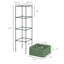 Lit de jardin surélevé galvanisé, 24 po x 24 po x 11,46 po, avec treillis pour la croissance, pot de fleurs pour l'extérieur, jardin, jardin, contenant de patio, cage,