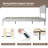 Caneva Full Size Platform Bed Frame - CAB-40-F with Wooden Headboard and Footboard, Center Metal Legs, 12 Sturdy Slats Support, Anti-Slip, Easy Set Up, No Box Spring Needed, Classic White Oak-1772627245-1772627244