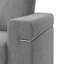 Fauteuil rembourré en tissu tissé gris clair