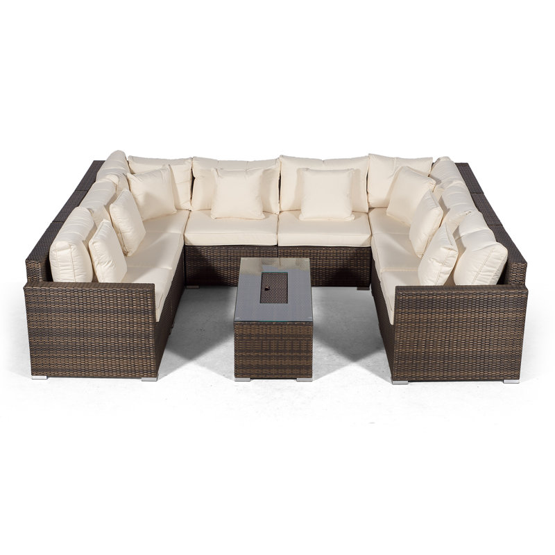 Yancey 5 Seater Rattan Corner Sofa Set