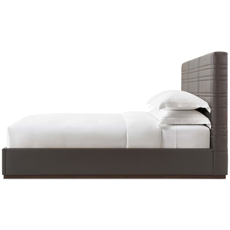 Milan Upholstered Bed, Gray