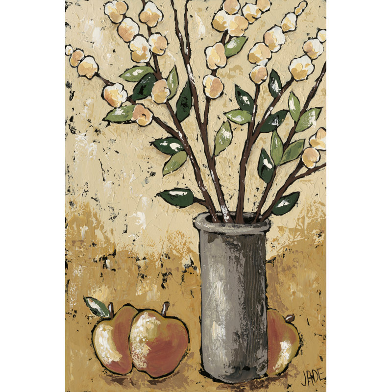 Leaves And Apples by Jade Reynolds - Wrapped Canvas Painting, 46cm H x 30cm W x 3.8cm D