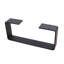 2 pieds de table basse de 6 po X6 po, pieds de table en acier robuste en forme de U, pieds d'armoire, pieds de canapé, noir