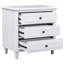 Table de chevet peinte de 28 po avec 3 tiroirs et rails coulissants, armoire de chevet simple avec poignée en métal, table d'appoint minimaliste avec pieds en caoutchouc pour canapé de chambre à coucher-121067746