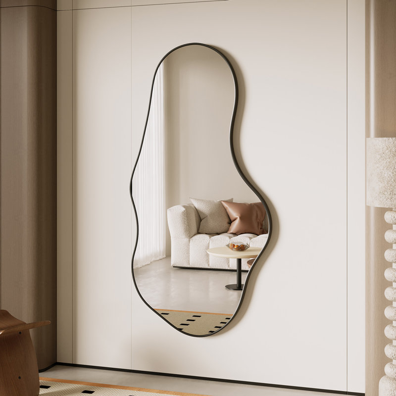 Irregular Unique Shaped Wall Mirror, Asymmetrical Mirrors, Cloud Mirror, Wavy Mirror, Morden Wavy Wall Mirror For Entryway Living Room Bedroom Bathroom