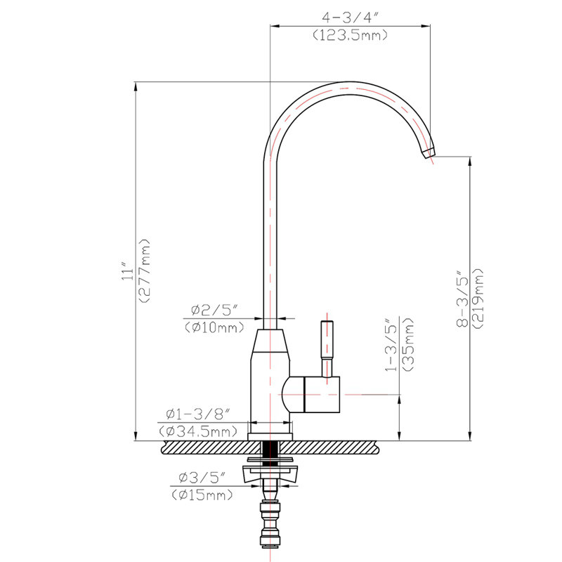 Robinet d'eau potable sans plomb, finition