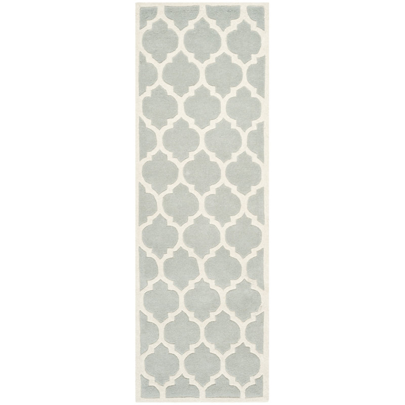 Carolene Hand Tufted Wool Geometric Rug, Runner 2'3" x 7'